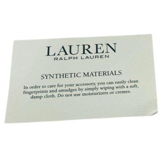 Ralph Lauren Paley Vanilla Faux Leather Cosmetic Wristlet - Picture 8 of 9